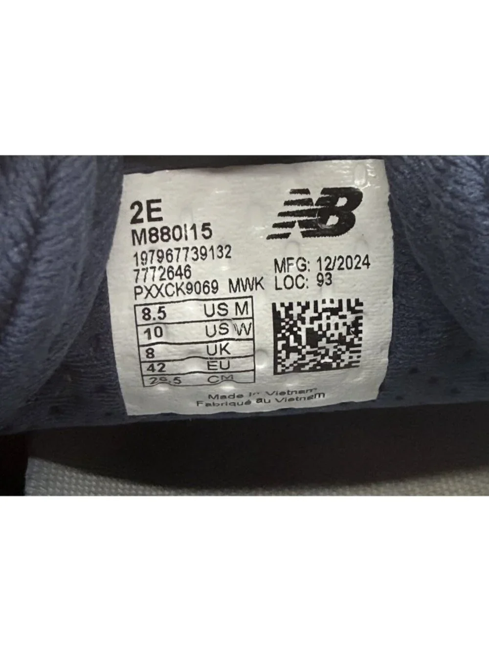 New Balance Fresh Foam 880v15 Running Shoe M 8.5 W 10 2E Blue Sneakers Sea Stone